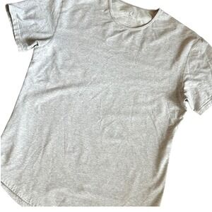 BYLT Basics T-Shirt Men's Large Gray Drop Cut Lux Short Sleeve Crew Neck Tee‎